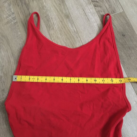 Aritzia TNA Red Cozumel Cotton Open Back Thong Bodysuit - Picture 9 of 11